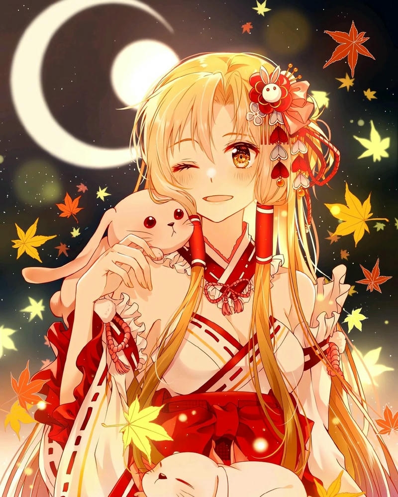 Ảnh Asuna anime có thần sắc trẻ trung hài hòa