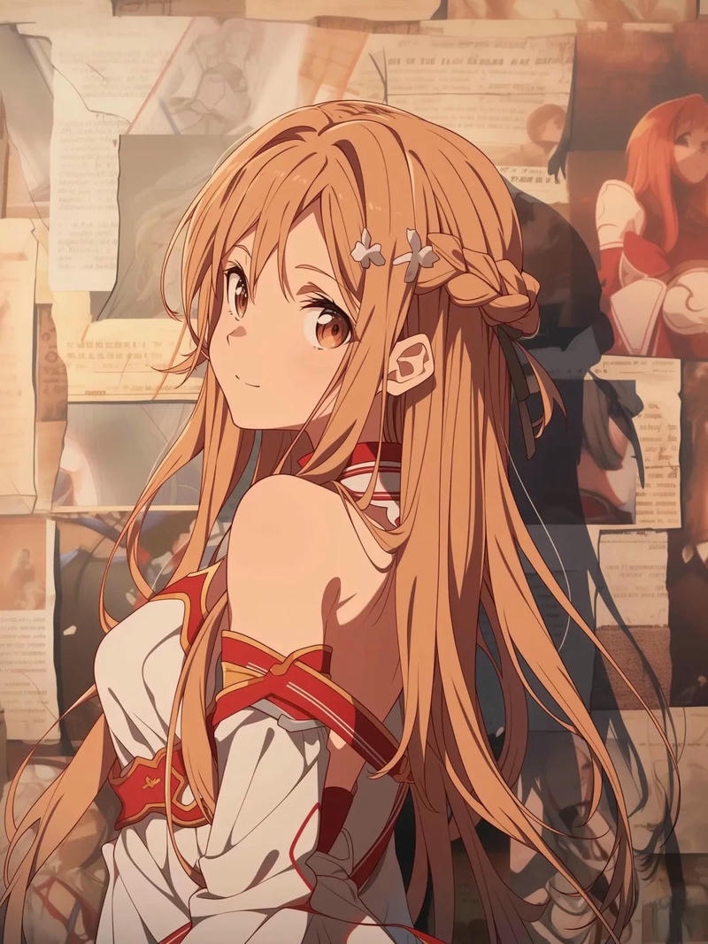 Ảnh Asuna anime có thần sắc tươi sáng duyên dáng