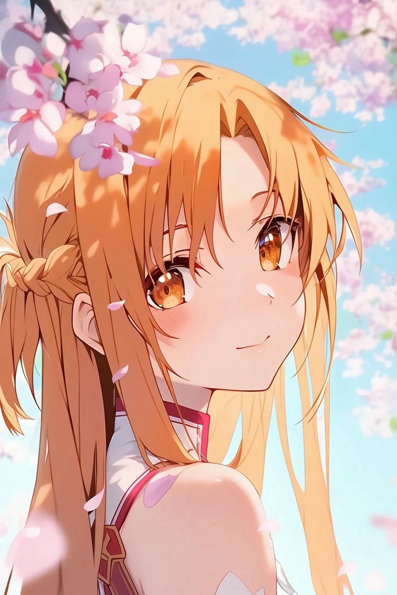 Ảnh Asuna anime mang vẻ ngoài nữ tính hài hòa