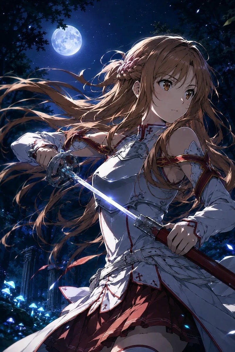 Ảnh Asuna anime mang vẻ ngoài rạng rỡ tinh tế