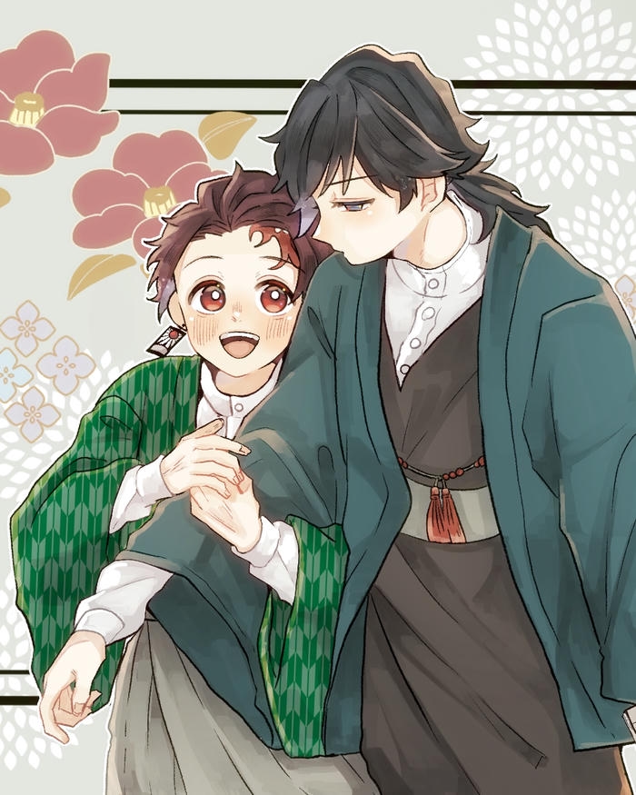 Ảnh Giyuu x Tanjiro có nét vẽ mềm mại