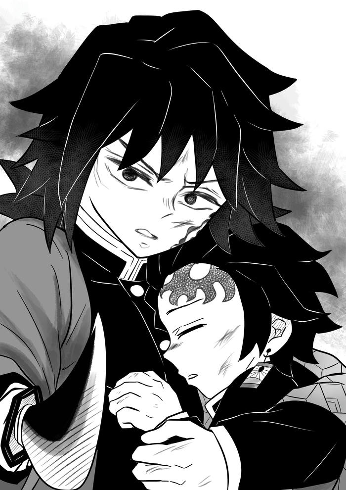 Ảnh Giyuu x Tanjiro có tạo hình dễ thương