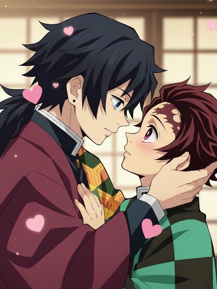 Ảnh Giyuu x Tanjiro mang sắc thái dịu dàng