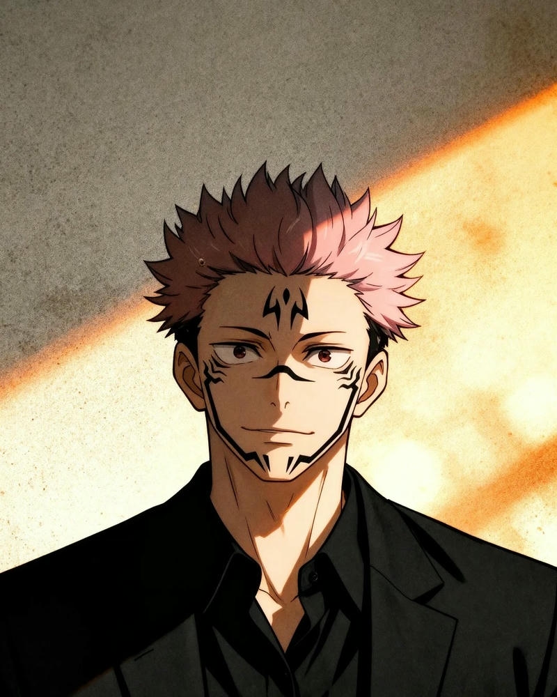 Ảnh Sukuna thuộc anime với phong cách sắc nét
