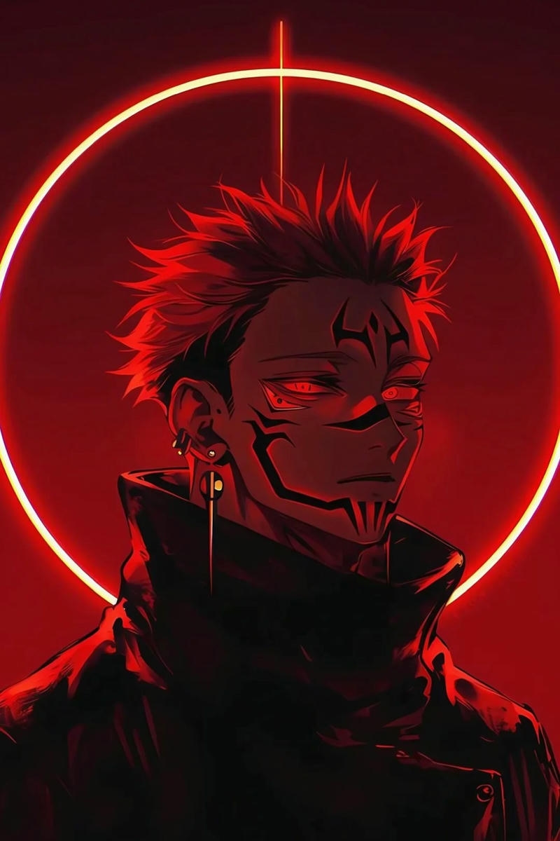 Ảnh anime Sukuna có vẻ ngoài uy nghi cuốn hút