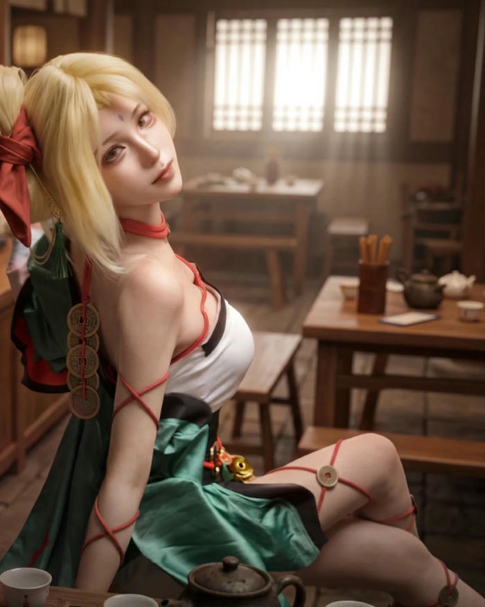 Ảnh cosplay Tsunade có tạo hình tinh tế hài hòa