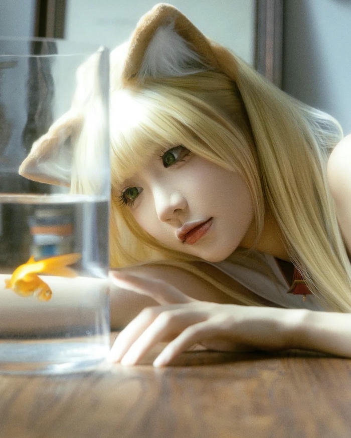 Ảnh cosplay mèo có tạo hình tinh tế nổi bật