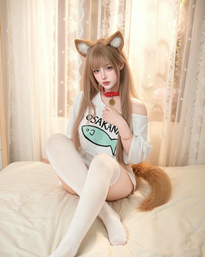 Ảnh cosplay mèo mang tạo hình mềm mại xinh xắn