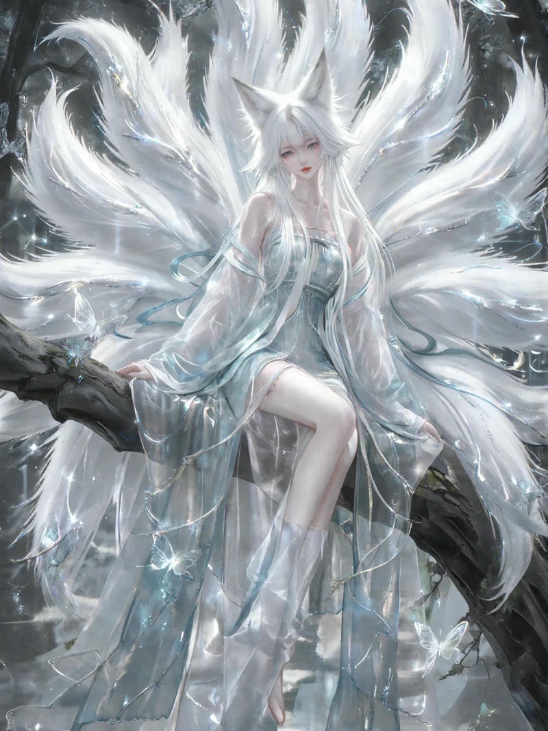 Ảnh hồ ly anime có diện mạo yêu kiều tinh tế