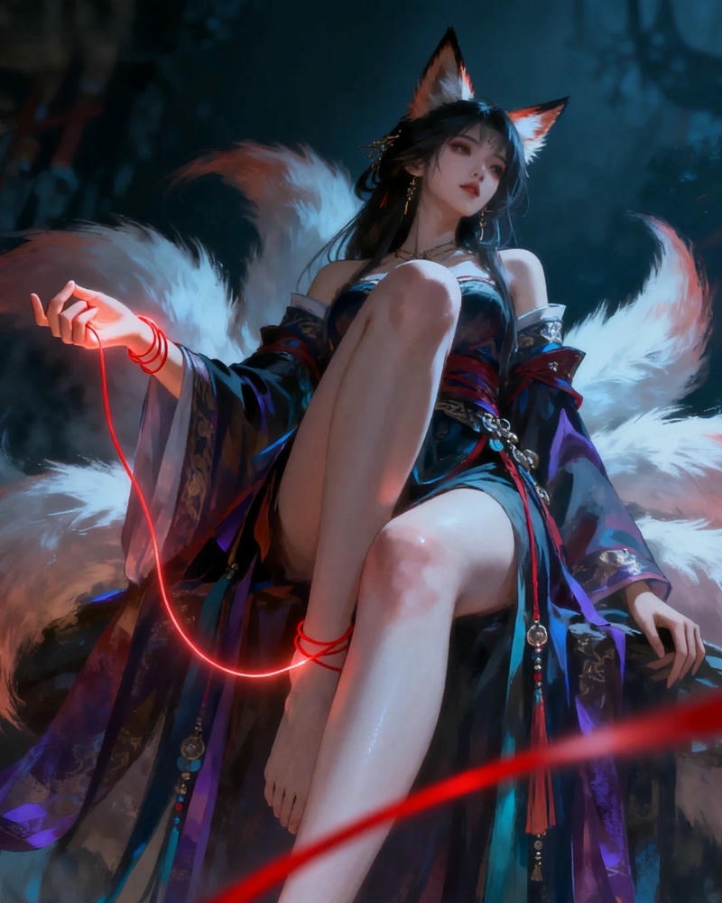 Ảnh hồ ly anime có phong cách yêu kiều tinh tế
