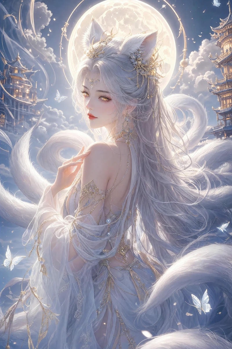 Ảnh hồ ly anime có tạo hình mềm mại đáng yêu