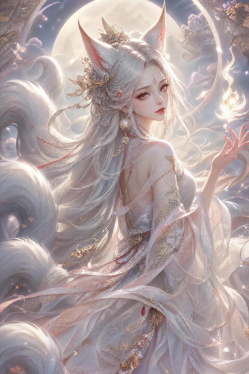 Ảnh hồ ly anime có tạo hình tinh xảo duyên dáng