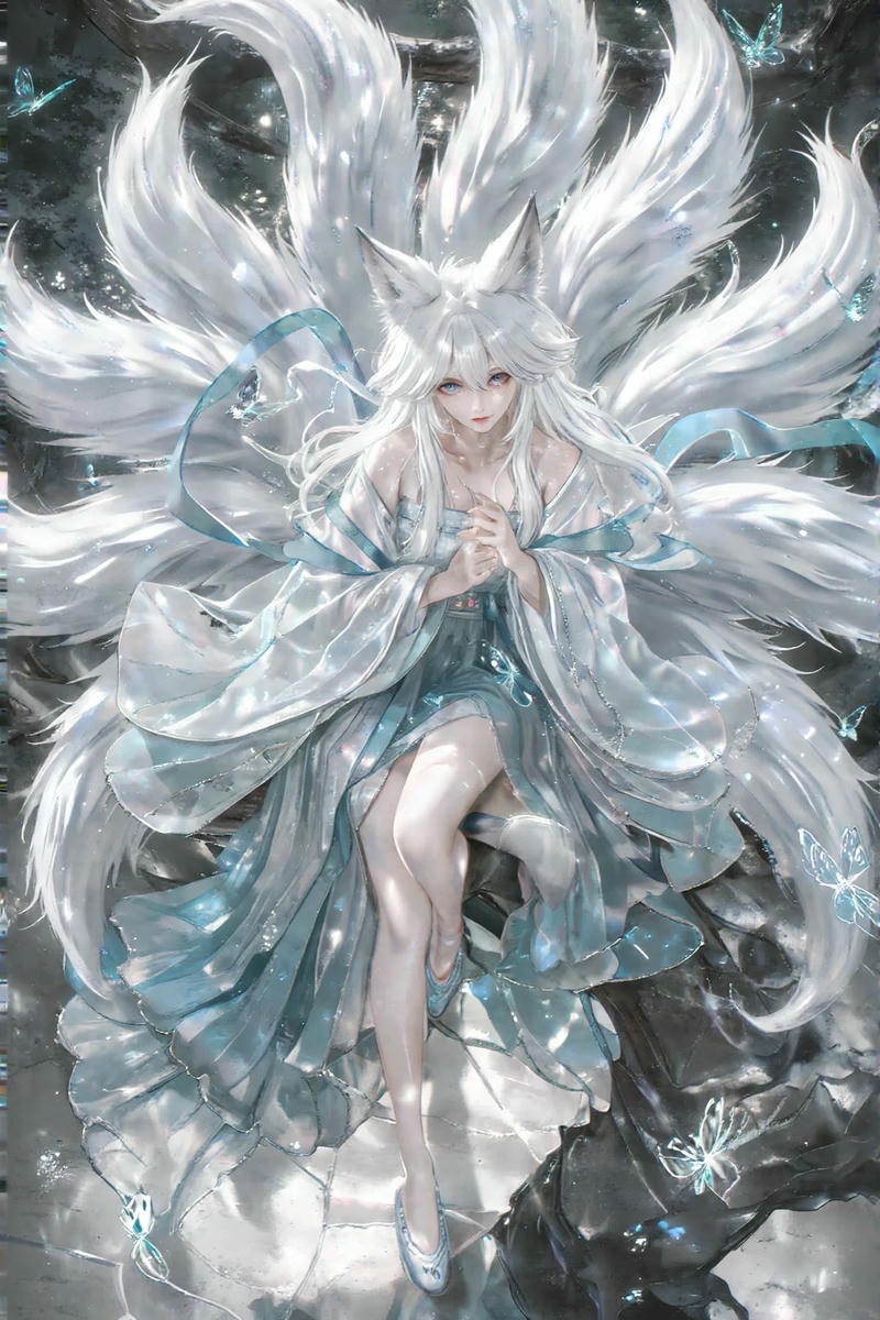 Ảnh hồ ly anime có thần thái nhẹ nhàng cuốn hút