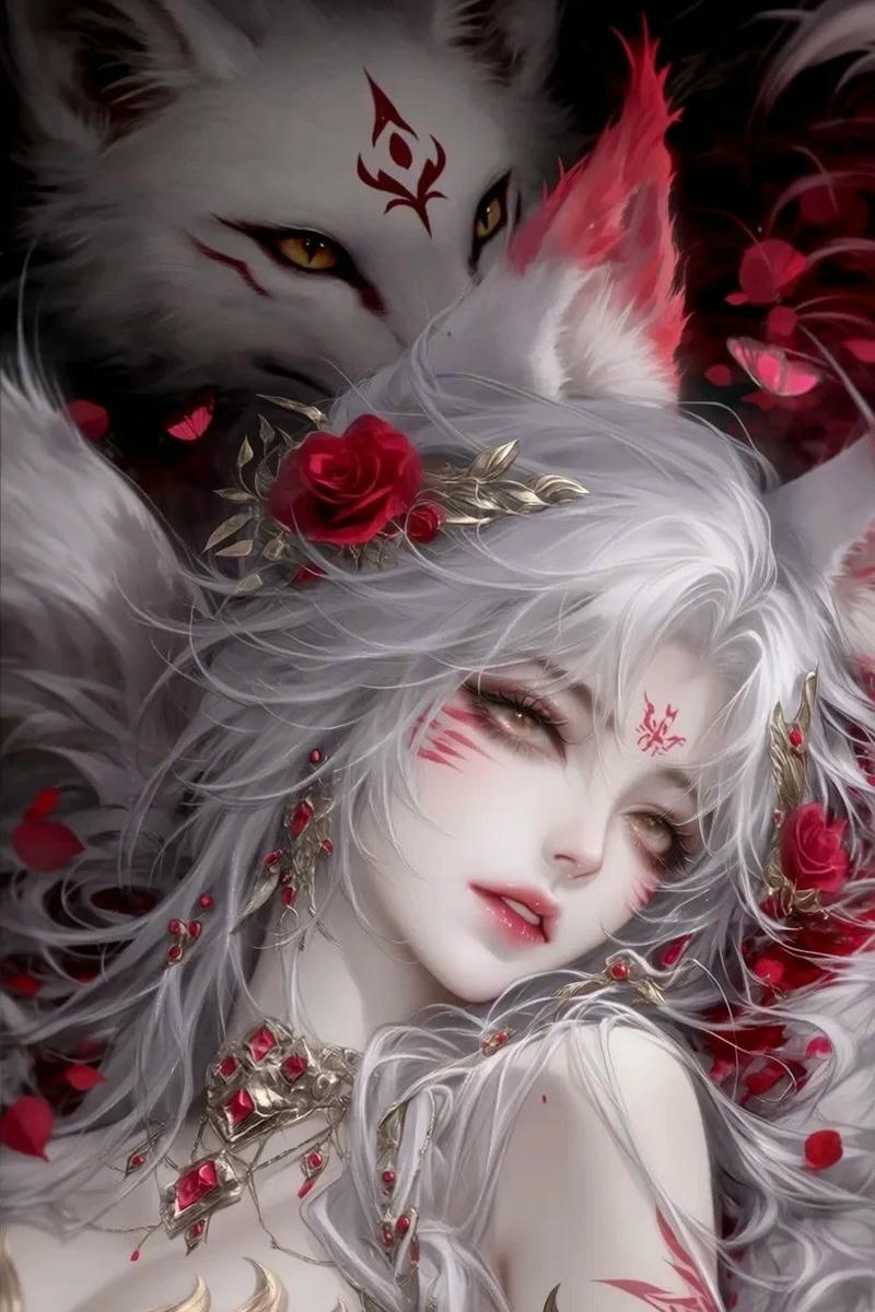 Ảnh hồ ly anime mang phong thái bí ẩn tinh tế