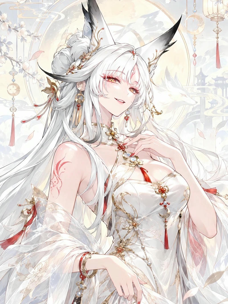 Ảnh hồ ly anime mang phong thái duyên dáng nổi bật