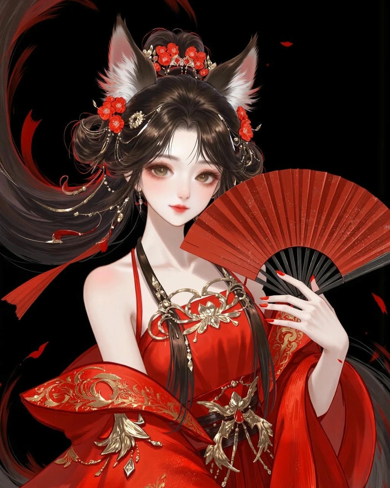 Ảnh hồ ly anime mang thần thái bí ẩn nổi bật