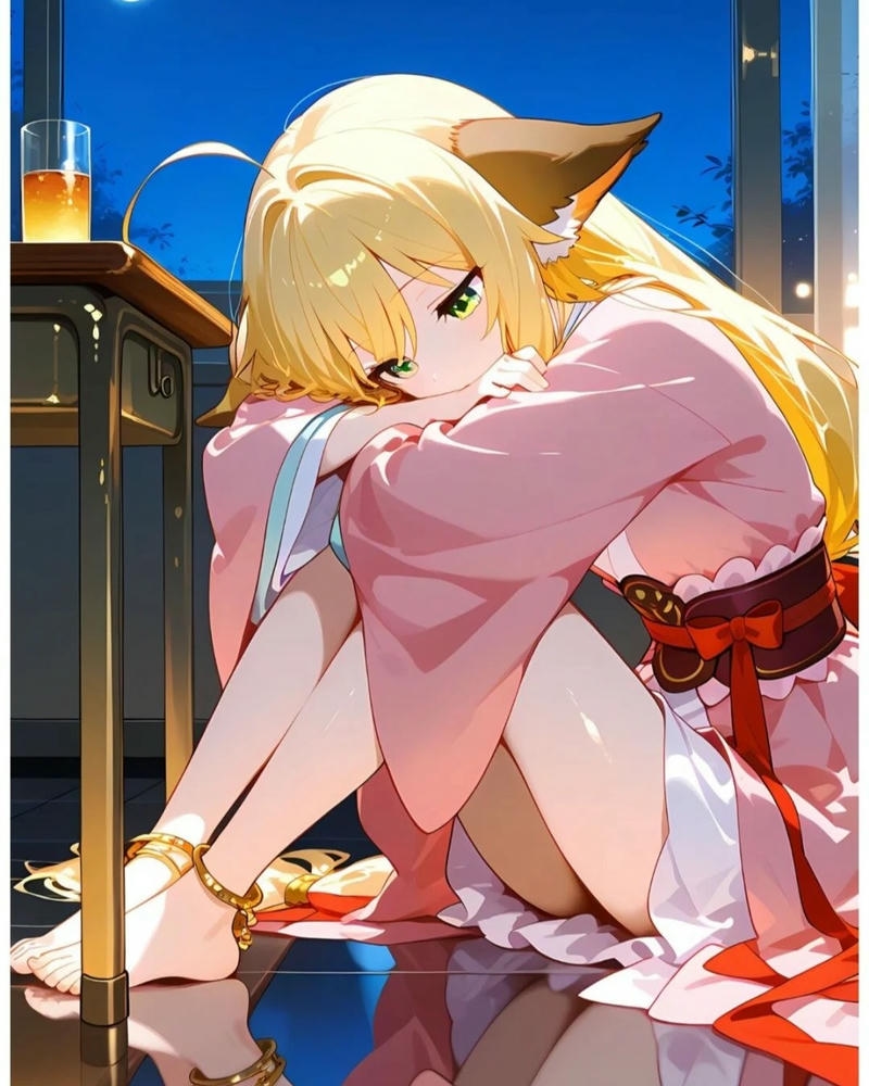Ảnh hồ ly anime với diện mạo huyền ảo cuốn hút