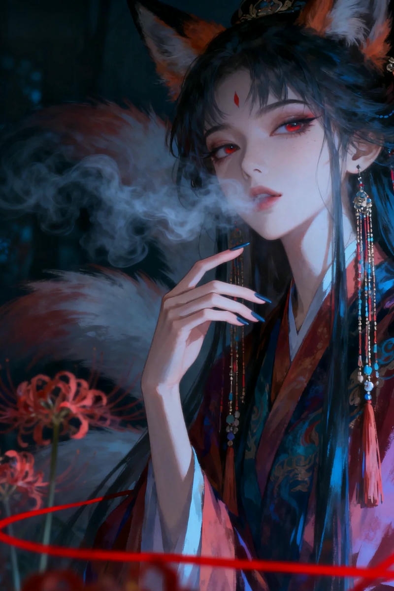 Ảnh hồ ly anime với diện mạo xinh đẹp nổi bật