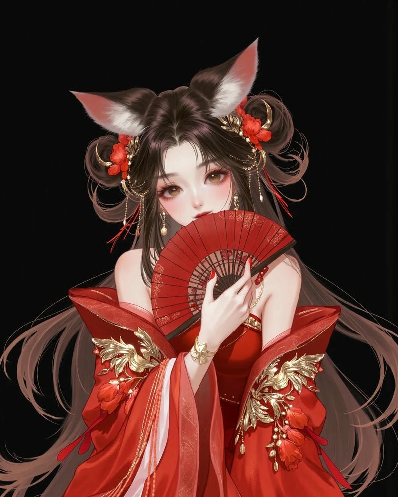 Ảnh hồ ly anime với vẻ đẹp ma mị nổi bật