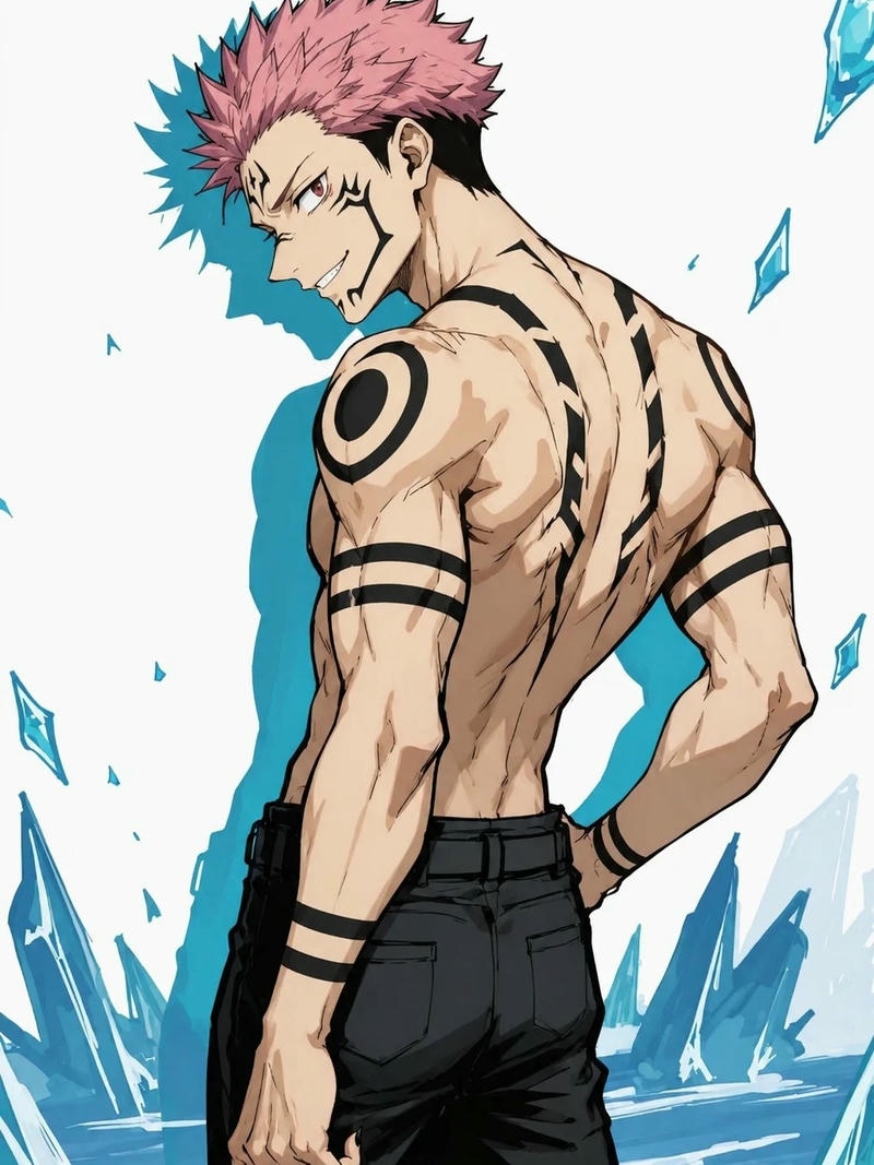 Ảnh nhân vật anime Sukuna có thần thái áp đảo
