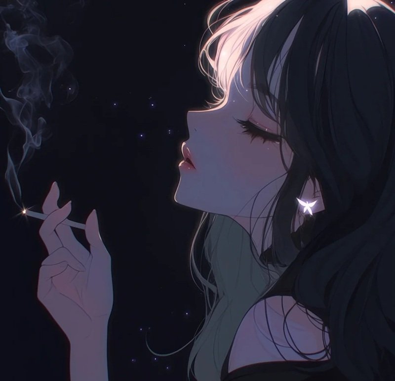 Anime hút thuốc buồn