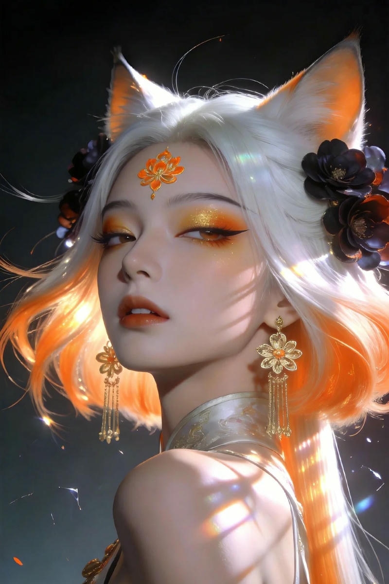 Hình ảnh anime hồ ly với diện mạo nổi bật