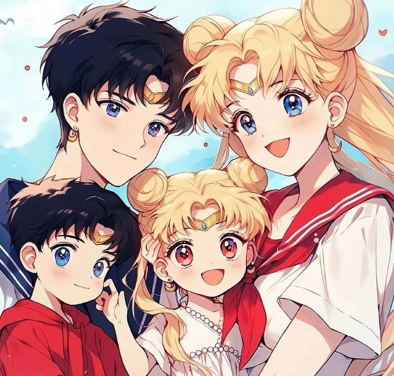 Hình ảnh gia đình 4 người 1 trai 1 gái