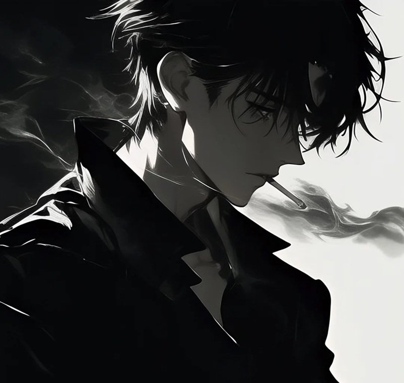 Hình ảnh hút thuốc ngầu anime nam