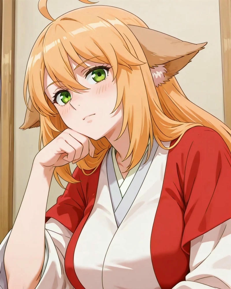 Hình anime hồ ly mang thần thái ma mị duyên dáng