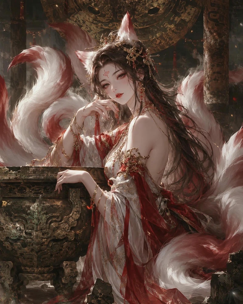 Hình hồ ly anime mang tạo hình huyền ảo cuốn hút