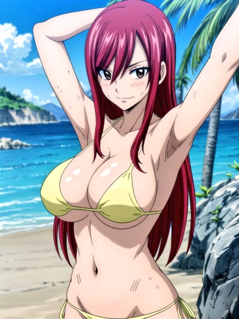 ảnh anime nữ mặc đồ tắm quyến rũ nhẹ nhàng