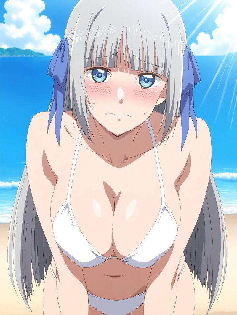 nhân vật anime nữ bikini phong cách gợi cảm