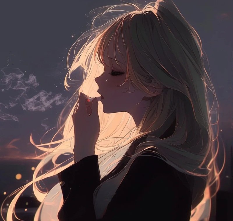 ảnh anime hút thuốc 15