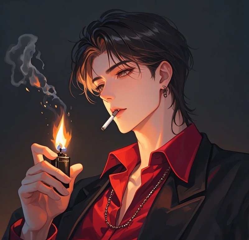 ảnh anime hút thuốc 17