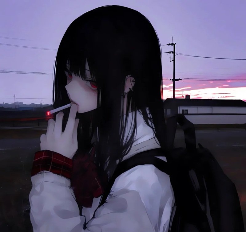 ảnh anime hút thuốc 18