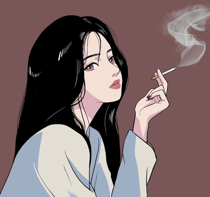 ảnh anime hút thuốc 31