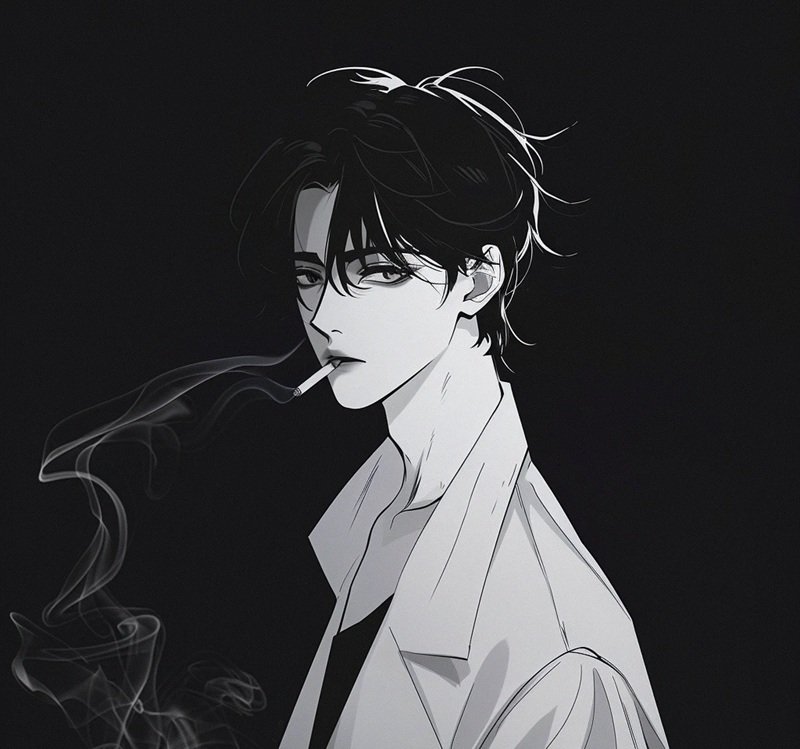 ảnh anime hút thuốc 32