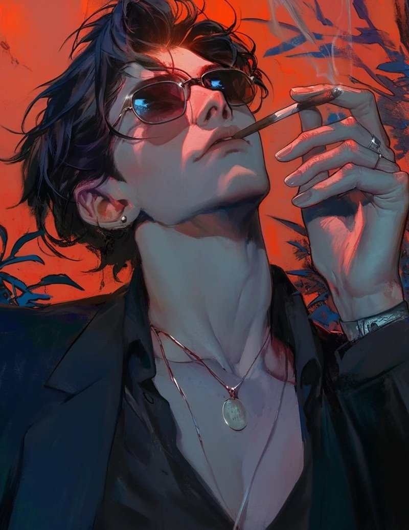 ảnh anime hút thuốc 4