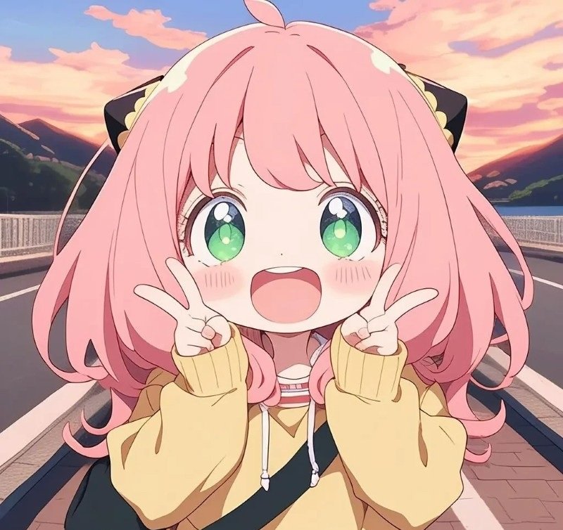 ảnh anime màu hồng 1