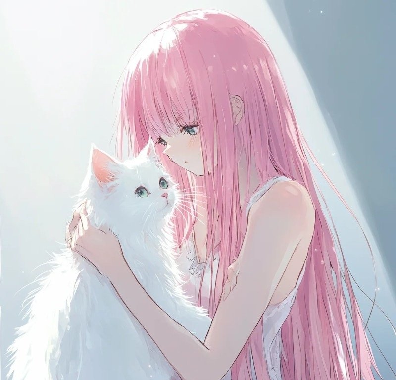 ảnh anime màu hồng 12