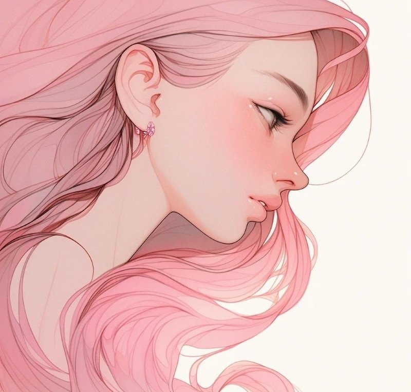 ảnh anime màu hồng 2