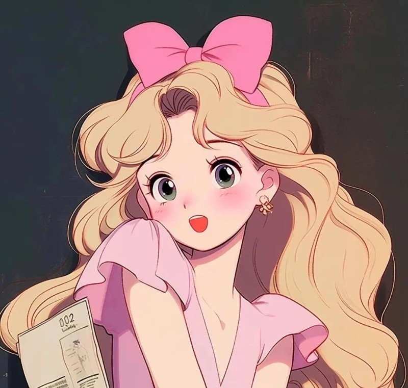 ảnh anime màu hồng 36