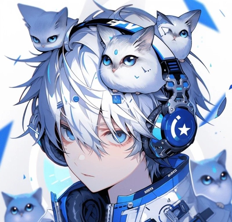 ảnh anime màu xanh dương 10