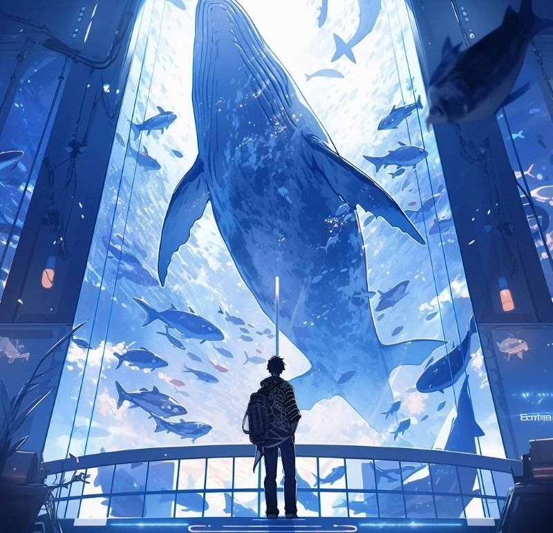 ảnh anime màu xanh dương 13