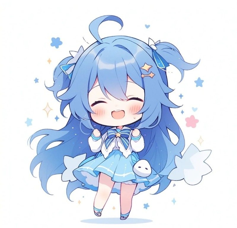 ảnh anime màu xanh dương 15