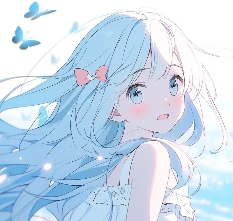 ảnh anime màu xanh dương 19