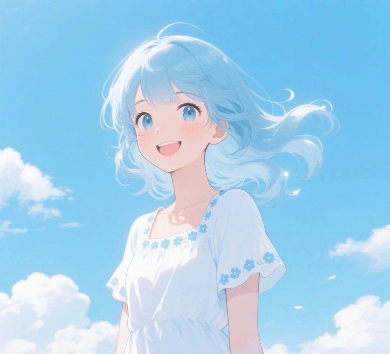 ảnh anime màu xanh dương 20