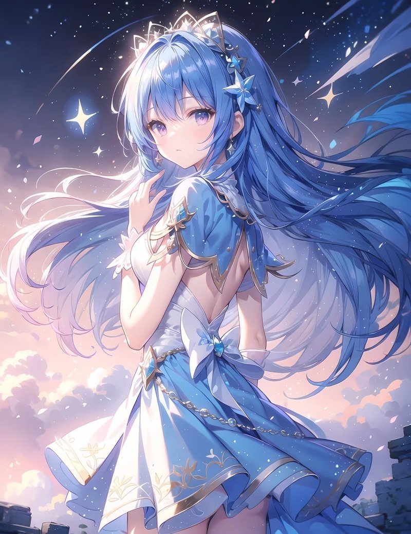 ảnh anime màu xanh dương 26