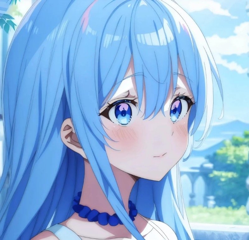 ảnh anime màu xanh dương 29