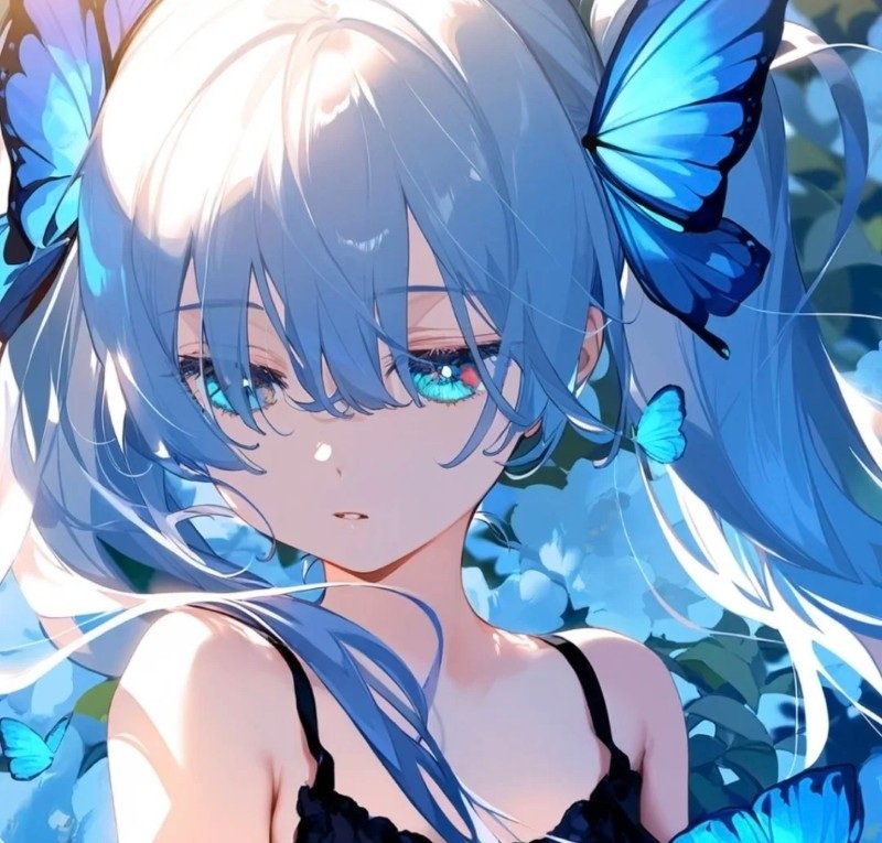 ảnh anime màu xanh dương 30